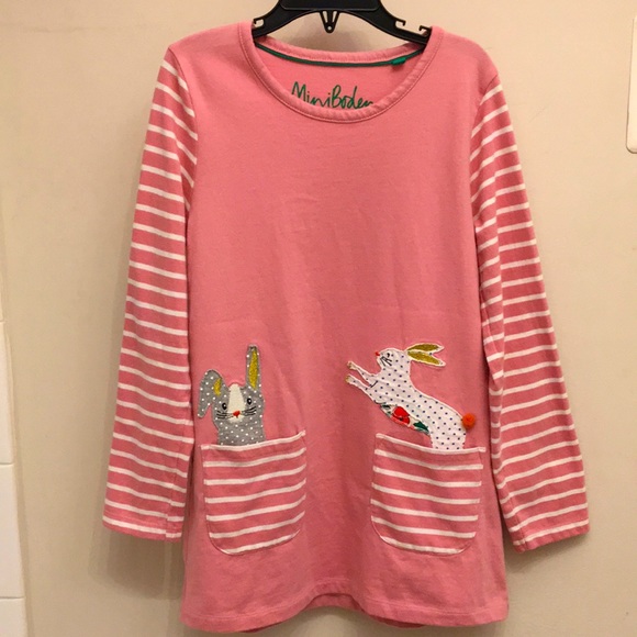 Mini Boden Other - Mini Boden Rabbit🐰 Appliqué Dress